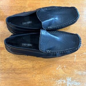 Stacy Adams Black Leather Loafers Slip-On
